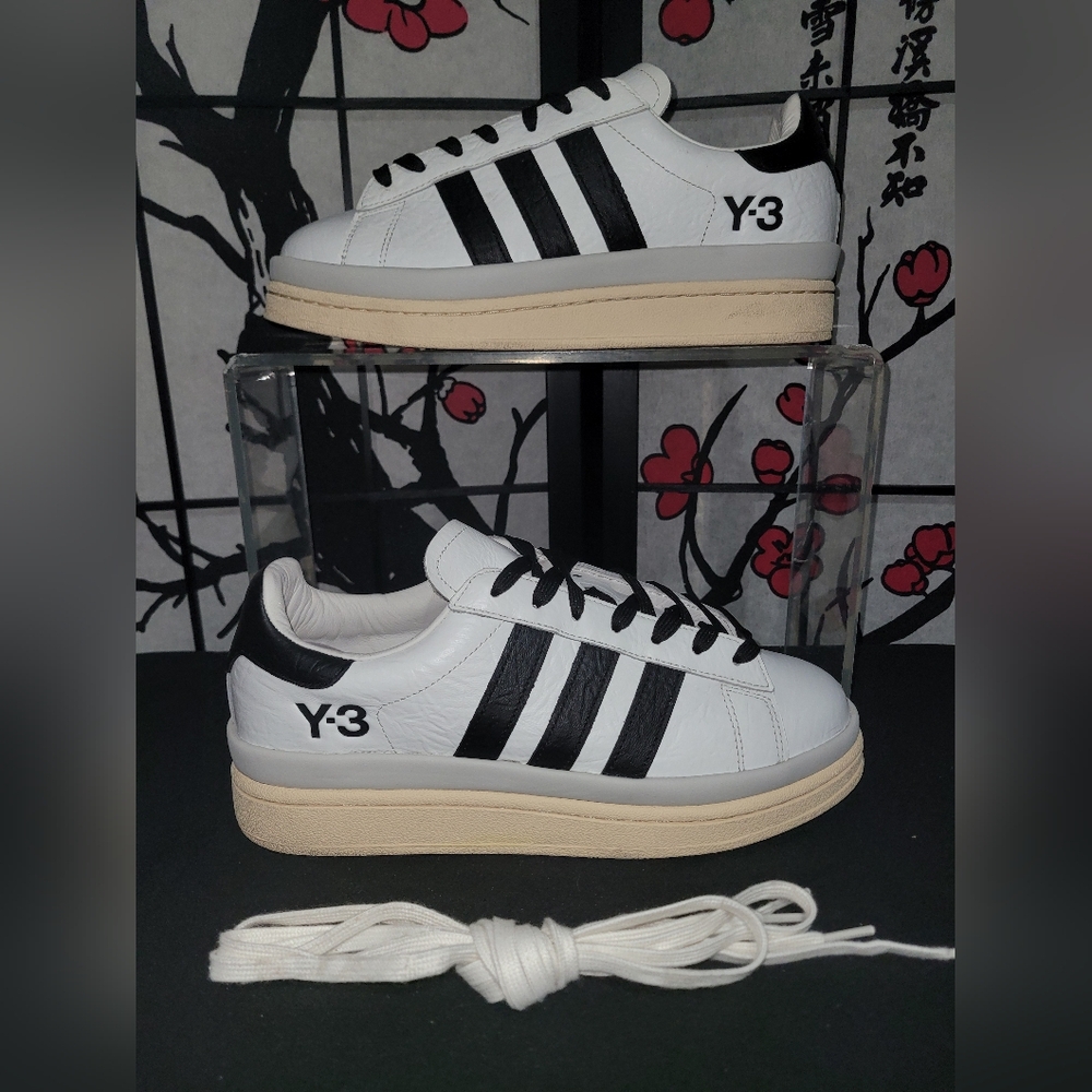 Adidas Y-3 Hicho White and Black Sneakers